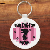 Bedlington Mama Schlüsselanhänger (Vorderseite)