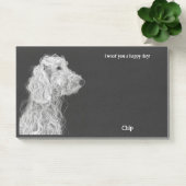 Bedlington Terrier Abstrakt Art Dog Name Post-it Klebezettel (Büro)