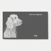 Bedlington Terrier Abstrakt Art Dog Name Post-it Klebezettel (Vorderseite)