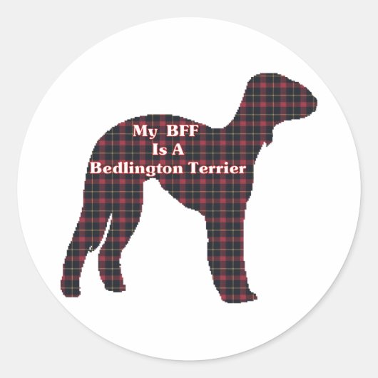 Bedlington Terrier BESTE FREUNDIN Sticker (Vorderseite)