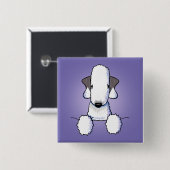 Bedlington Terrier Button (Vorne & Hinten)