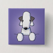 Bedlington Terrier Button (Vorderseite)