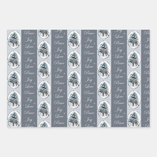Bedlington Terrier Christmas Geschenkpapier Set (Vorderseite 2)