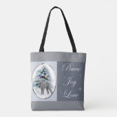 Bedlington Terrier Christmas Tasche (Rückseite)