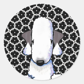 Bedlington Terrier Classic-Rundum-Aufkleber Runder Aufkleber