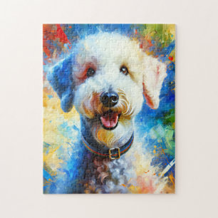 Bedlington Terrier Dog Akrylic Print Dog Lover Gif Puzzle