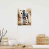 Bedlington Terrier Dog Art Print Poster (Küche)