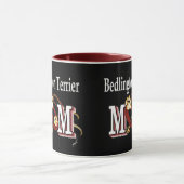 Bedlington Terrier Dog MAMA Tasse (Zentrum)