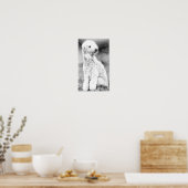 Bedlington Terrier Dog Portrait Poster Print (Küche)