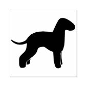 Bedlington Terrier Dog Silhouette Gummi Briefmarke Gummistempel (Prägung)