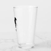Bedlington Terrier Dog Silhouette Personalisiert Glas (Links)