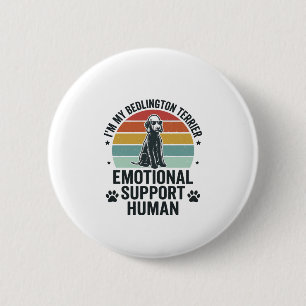 Bedlington Terrier Emotionaler Unterstützer Mensch Button