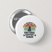 Bedlington Terrier Emotionaler Unterstützer Mensch Button (Vorne & Hinten)