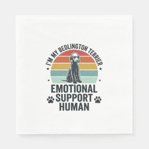 Bedlington Terrier Emotionaler Unterstützer Mensch Serviette
