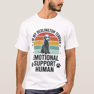 Bedlington Terrier Emotionaler Unterstützer Mensch T-Shirt