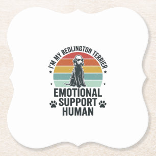 Bedlington Terrier Emotionaler Unterstützer Mensch Untersetzer