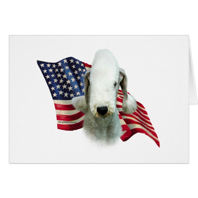 Bedlington Terrier Flag (Vorderseite (Horizontal))
