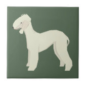 Bedlington Terrier Fliese (Vorderseite)
