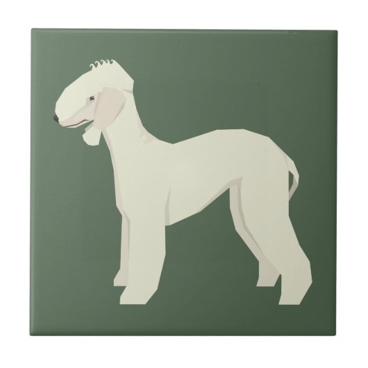Bedlington Terrier Fliese (Vorderseite)