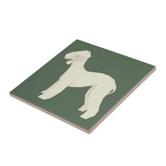 Bedlington Terrier Fliese (Seite)