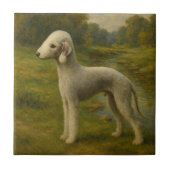 Bedlington Terrier Fliese (Vorderseite)