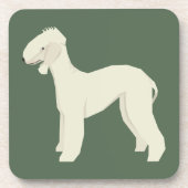 Bedlington Terrier Getränkeuntersetzer (Vorderseite)