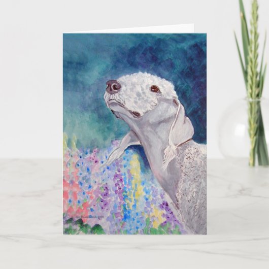 Bedlington Terrier Grußkarten Karte (Vorderseite)