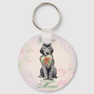 Bedlington Terrier Heart Mama Schlüsselanhänger