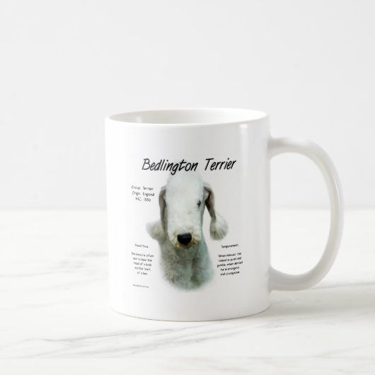 Bedlington Terrier History; alles über Bedlingtons Kaffeetasse (Rechts)