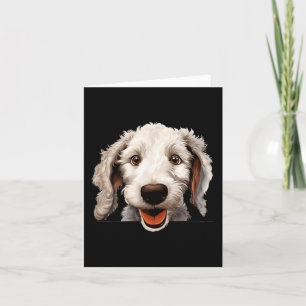Bedlington Terrier Hund Mama Papa spähender Welpe Karte