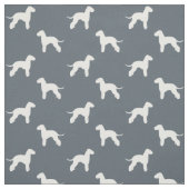 Bedlington Terrier Hund Silhouetten Muster Stoff (Muster)