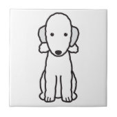 Bedlington Terrier-HundeCartoon Fliese (Vorderseite)