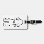 Bedlington Terrier-HundeCartoon Gepäckanhänger (Vorderseite horizontal)