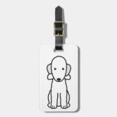 Bedlington Terrier-HundeCartoon Gepäckanhänger (Vorderseite vertikal)