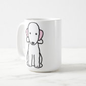 Bedlington Terrier-HundeCartoon Kaffeetasse (Vorderseite Links)