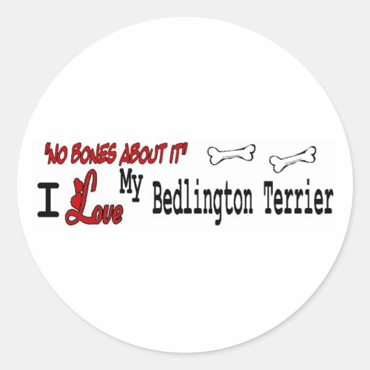 Bedlington Terrier (I-Liebe) Aufkleber (Vorderseite)