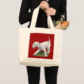 Bedlington Terrier Jumbo Stoffbeutel (Vorderseite (Produkt))