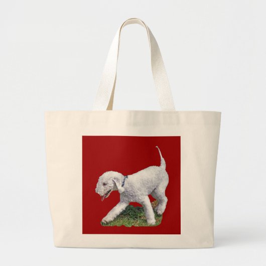 Bedlington Terrier Jumbo Stoffbeutel (Vorne)