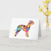 Bedlington Terrier Karte (Gelbe Blume)