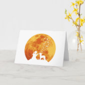 Bedlington Terrier Karte (Gelbe Blume)