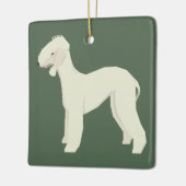 Bedlington Terrier Keramikornament (Links)