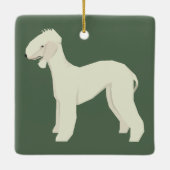 Bedlington Terrier Keramikornament (Rückseite)