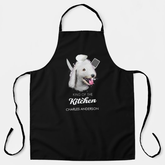Bedlington Terrier King of the Kitchen Cooking Dog Schürze (Vorderseite)