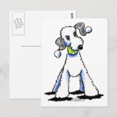 Bedlington Terrier Let's Play Postkarte (Vorne/Hinten)