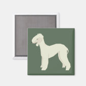 Bedlington Terrier Magnet (Vorderseite/Rückseite)