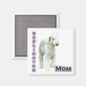 Bedlington Terrier Mama 4 - Magnet (Vorderseite/Rückseite)