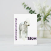 Bedlington Terrier Mama 4 Postkarte (Stehend Vorderseite)