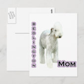 Bedlington Terrier Mama 4 Postkarte (Vorne/Hinten)