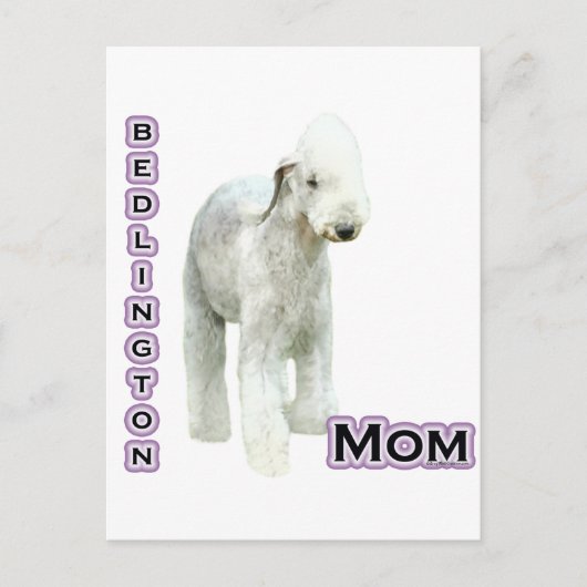 Bedlington Terrier Mama 4 Postkarte (Vorderseite)
