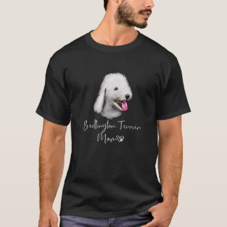 Bedlington Terrier Mama Niedlich Welpe Downer T-Shirt
